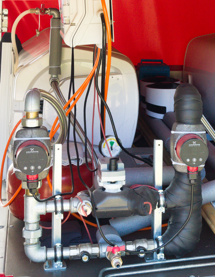 Pumpengruppe der HyWin Test Unit Pumpengruppe der HyWin Test Unit